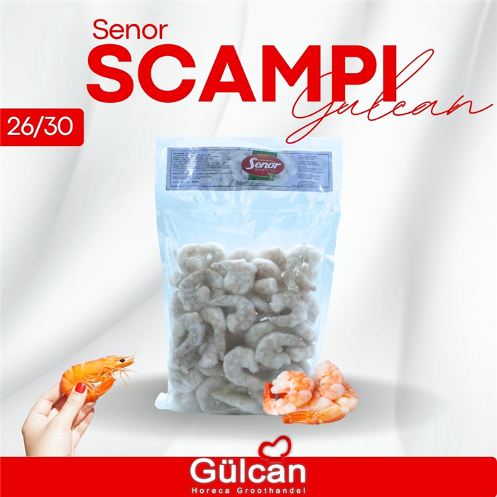 Senor gepelde scampi 26/30 1KG 10d