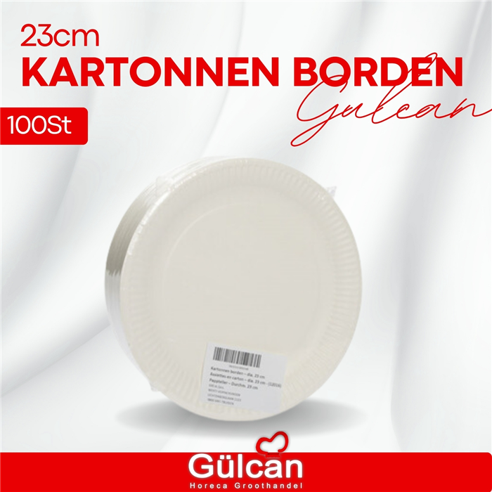 kartonnen borden 23cm 100St