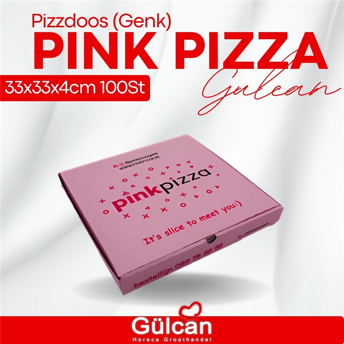 Pizzadoos (pink) 33x33x4cm 100st
