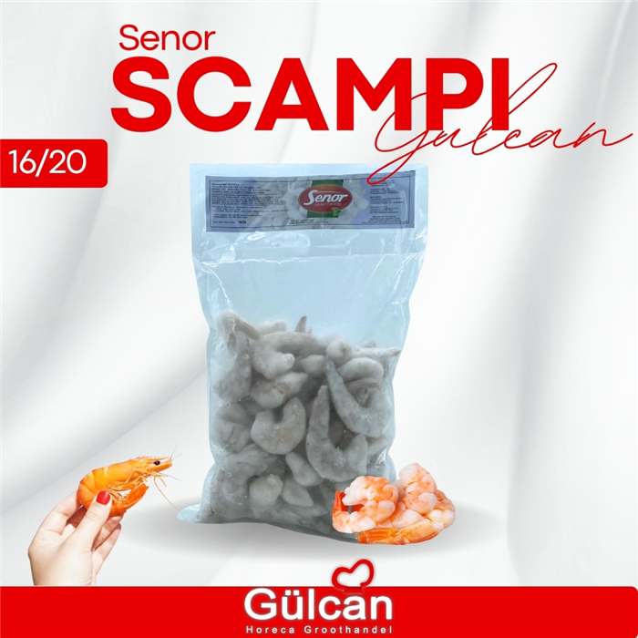 Gepelde Scampi 16/20 1kg