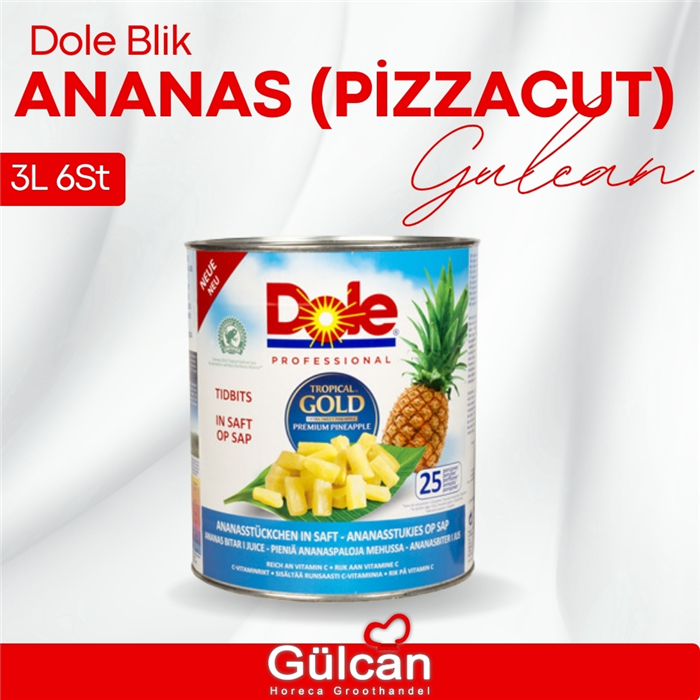 Dole ananas (pizzacut) blik 3L 