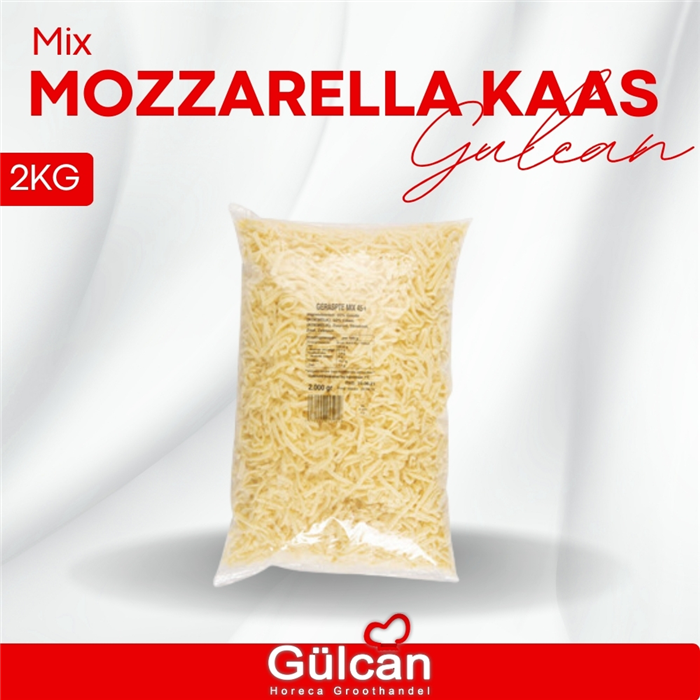 Mix mozzarella kaas 1KG