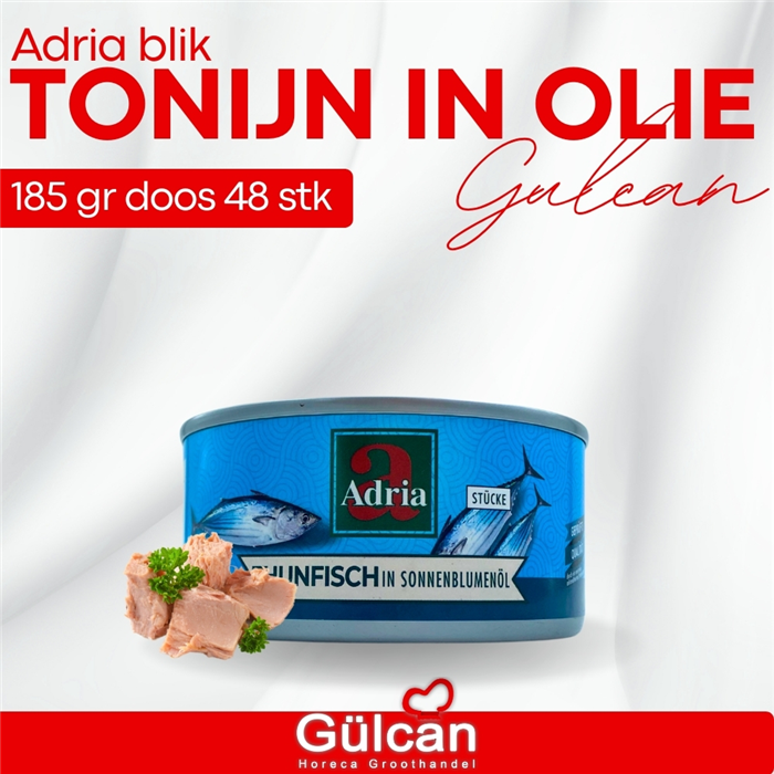 Blik tonijn in olie 185 gr 