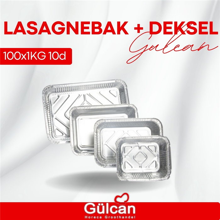 Lasagnebak + Deksel 100st 911