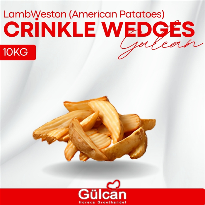 LambWeston crinkle wedges 10KG (American Patatoes)