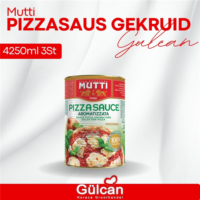 Blik mutti pizzasaus gekruid 4250ml 