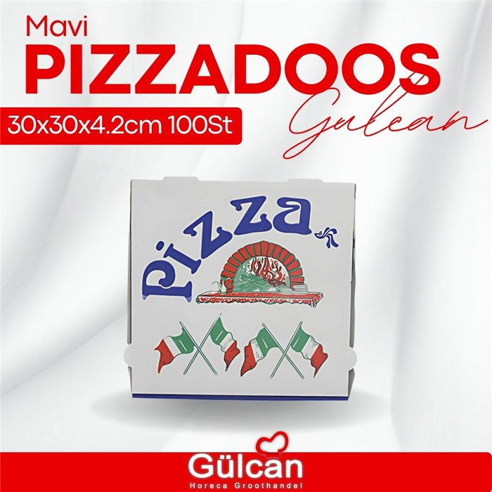 Mavi Pizzadoos 30x30x4.2cm 100st