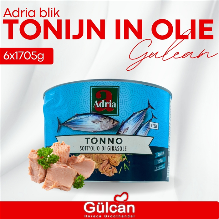 Blik tonijn in olie 1705g