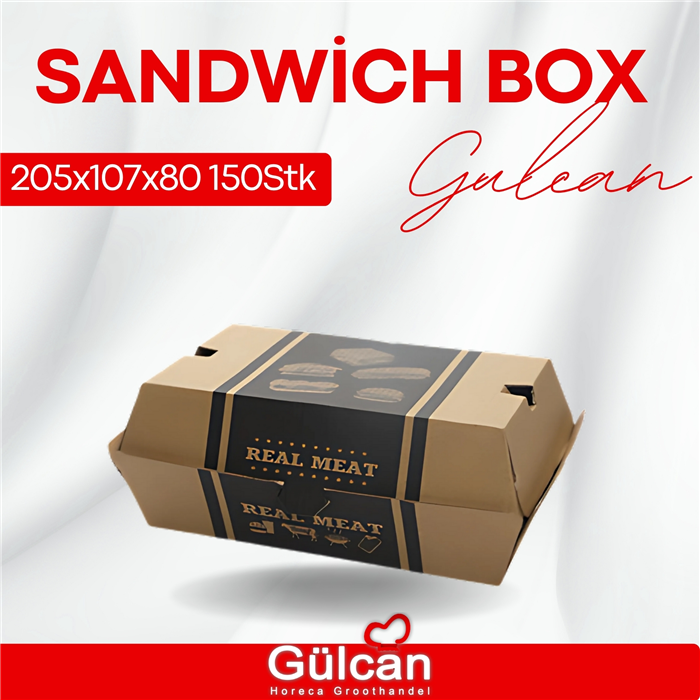 Sandwich box 205x107x80 150St