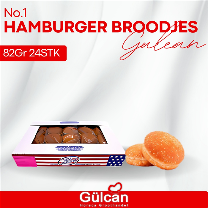 Hamburger Broodjes No.1 82gr 24st