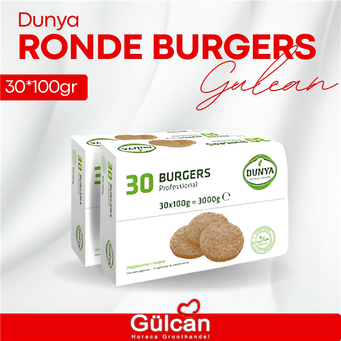 Ronde burgers 30x100gr