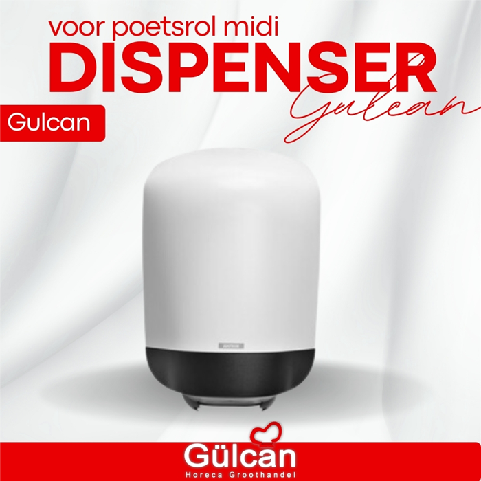 Dispenser voor poetsrol midi