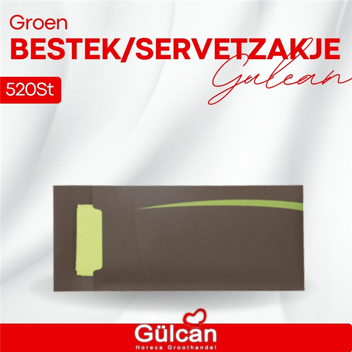 Bestek/servetzakje 520st (groen)