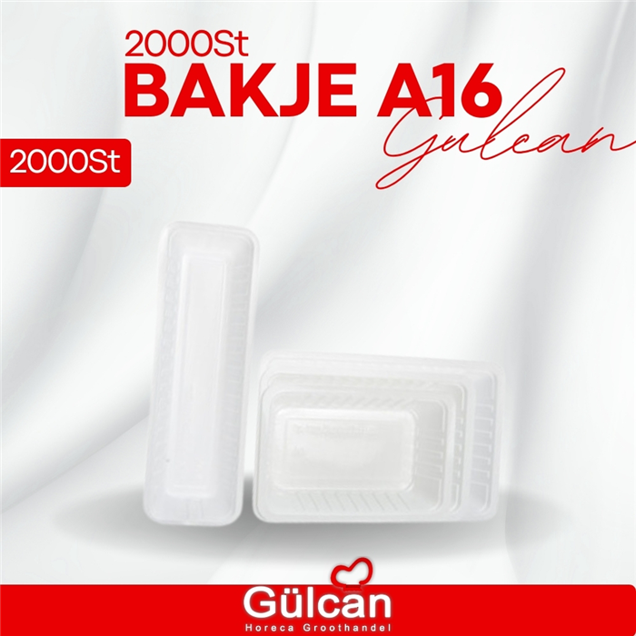 Bakje A16 2000st (frikandelbakjes)