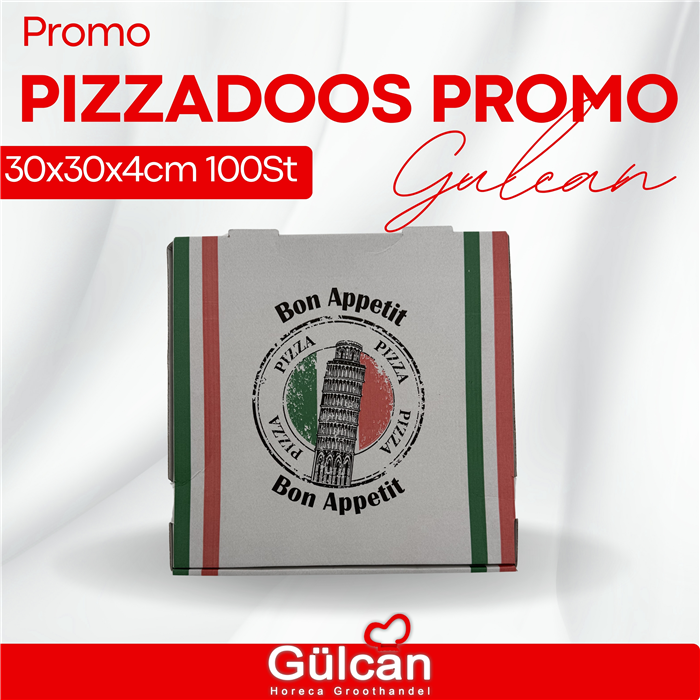 Pizzadoos Promo 30x30x4cm 100st