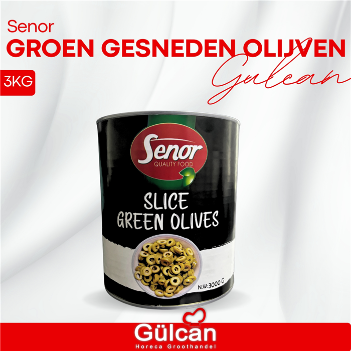 Senor Groen Gesneden Olijven 3kg