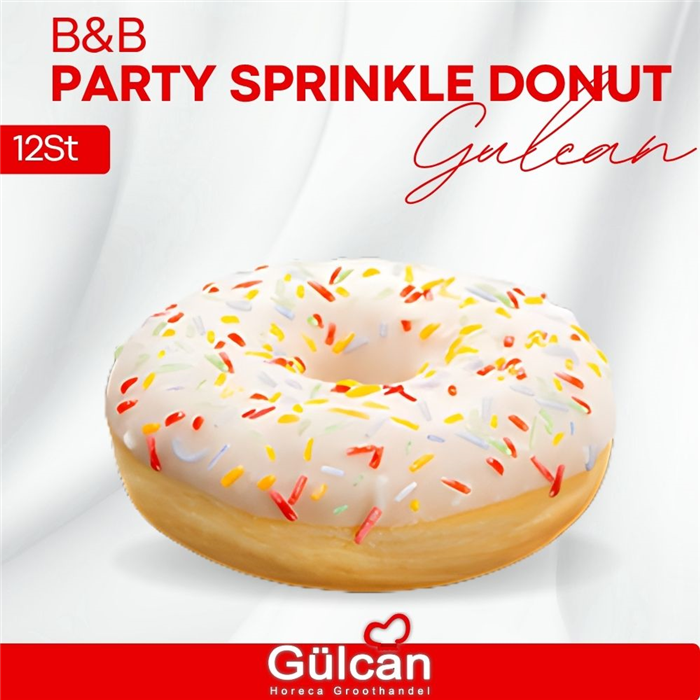 B&B PARTY SPRINKLE DONUT 12St