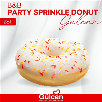 B&B PARTY SPRINKLE DONUT 12St