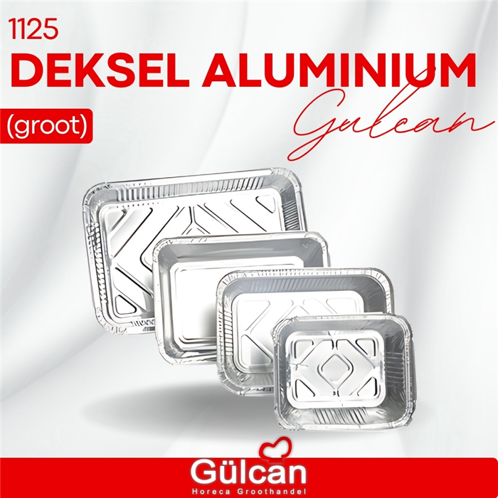 Deksel aluminium-1125 (groot) 100 stk