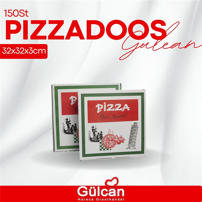 Pizzadoos 32x32x3cm 150st