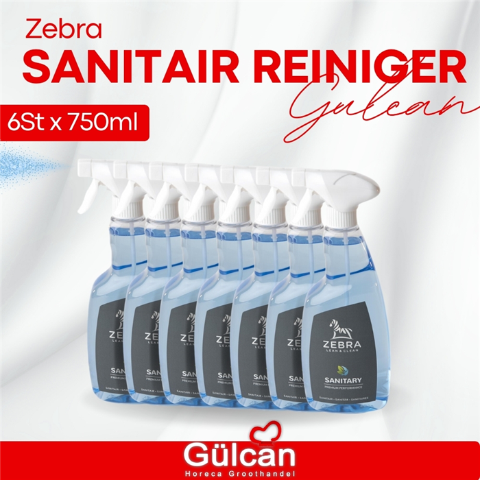 Zebra Sanitair - Reiniger 6st X 750ml