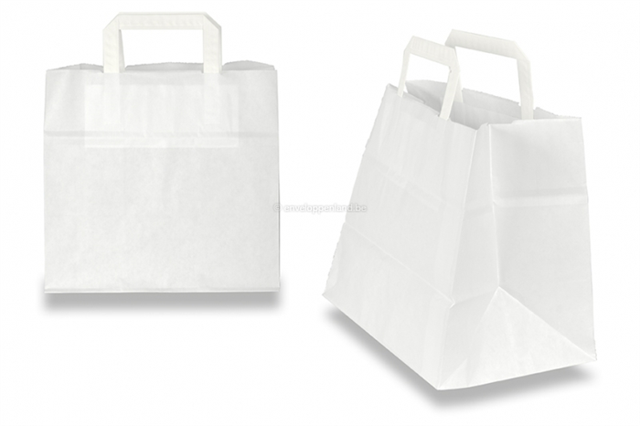 papieren Draagtas (wit) 32x22x26cm Schotel