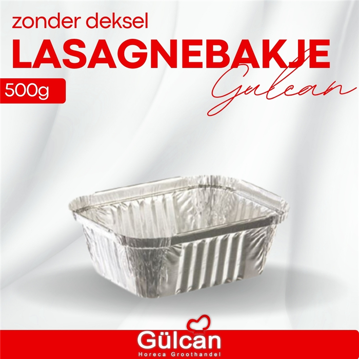 Lasagnebakje zonder deksel 500g