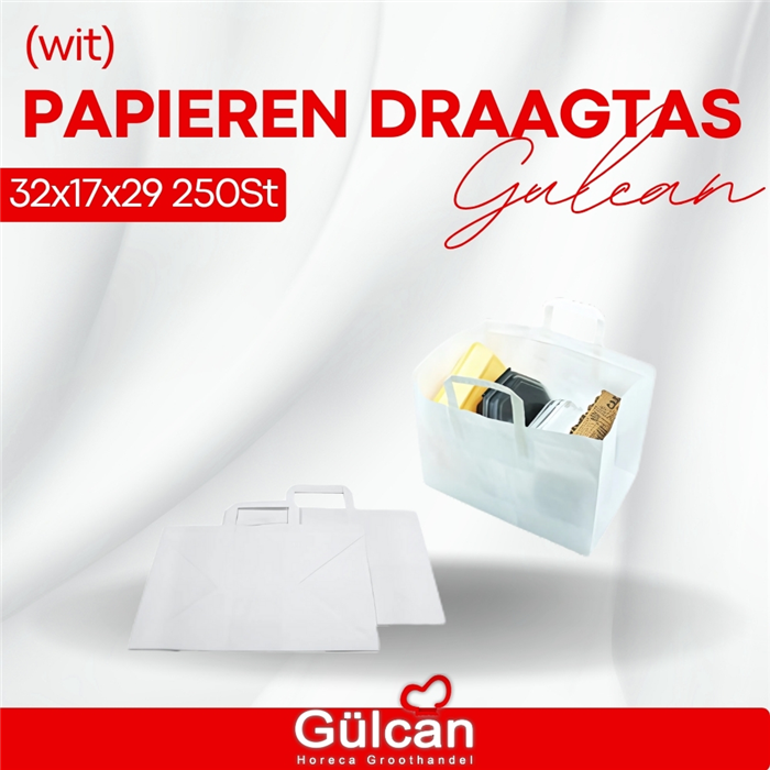 Papieren Draagtas (bruin) 32x17x29 250st
