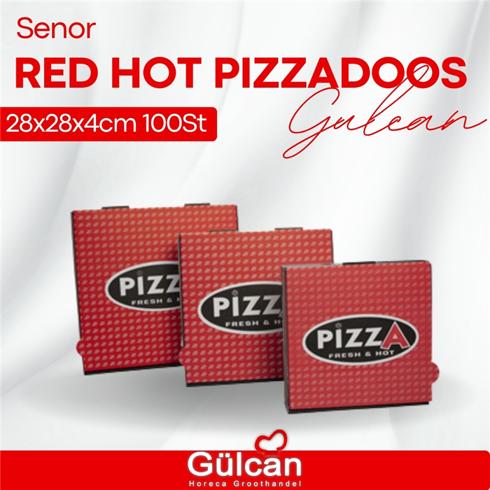 Senor red hot pizzadoos 28x28x4cm 100St