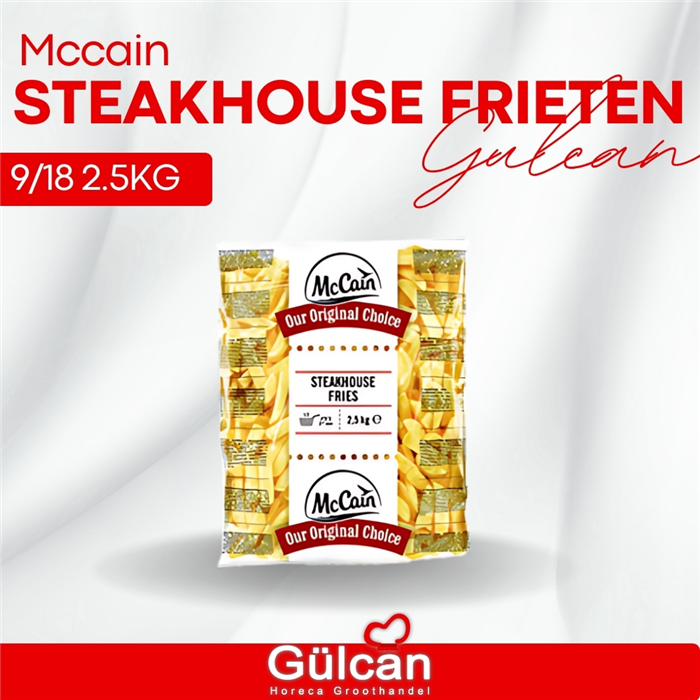 Mccain Frieten 9/18 (steakhouse) 12.5kg
