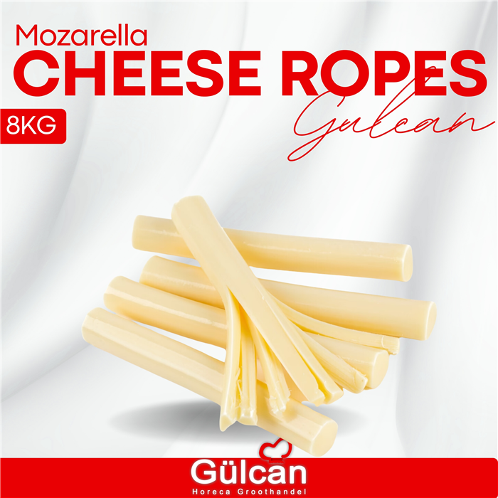 Cheese Ropes Mozzarella Kaas 8 Kg