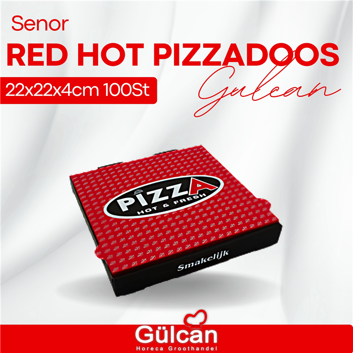 Senor red hot pizzadoos 22x22x4cm 100St