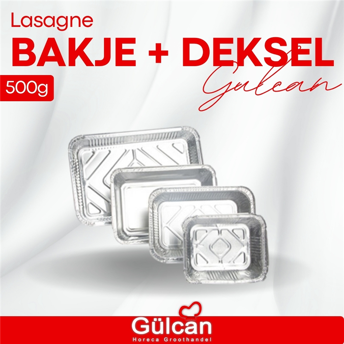 Lasagnebakje + deksel 500g 100St