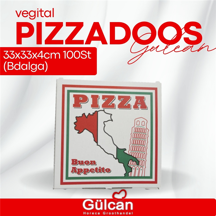 Pizzadoos 33x33x4cm 100st