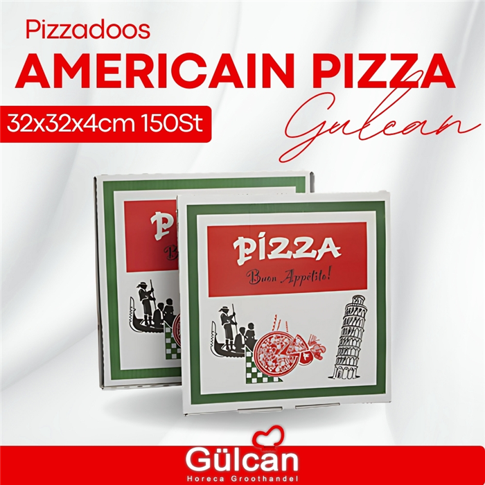 Americain Pizzadoos 32x32x4cm 150 st
