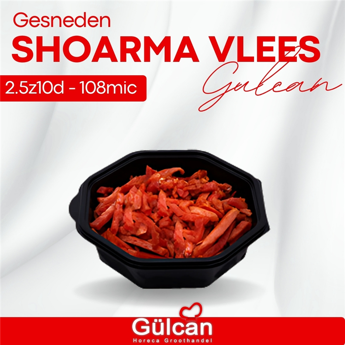 Gesneden Shoarma Vlees (2.5kg) Zak