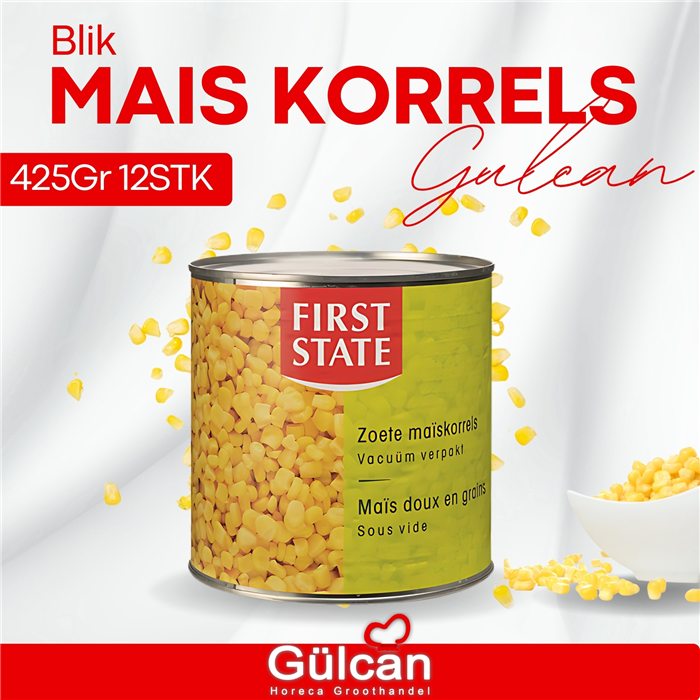 Mais Korrels Blik 425g 12 stk