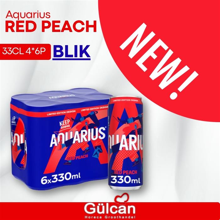 Aquarius Red Peach 24x33cl