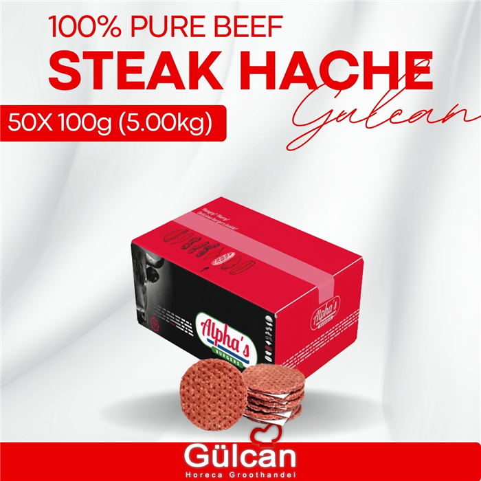 STEAK HACHE 100% PURE BEEF 50X 100g (5.00kg) 