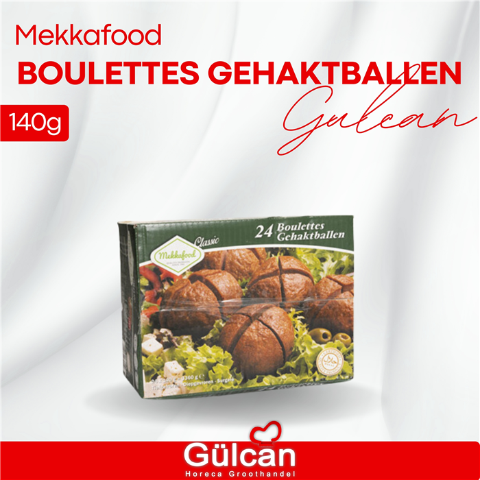 **Mekkafood (boulettes) Gehaktballen 24 X 140g