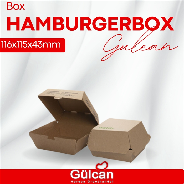 Hamburgerbox 116x115x43mm 150 Stk